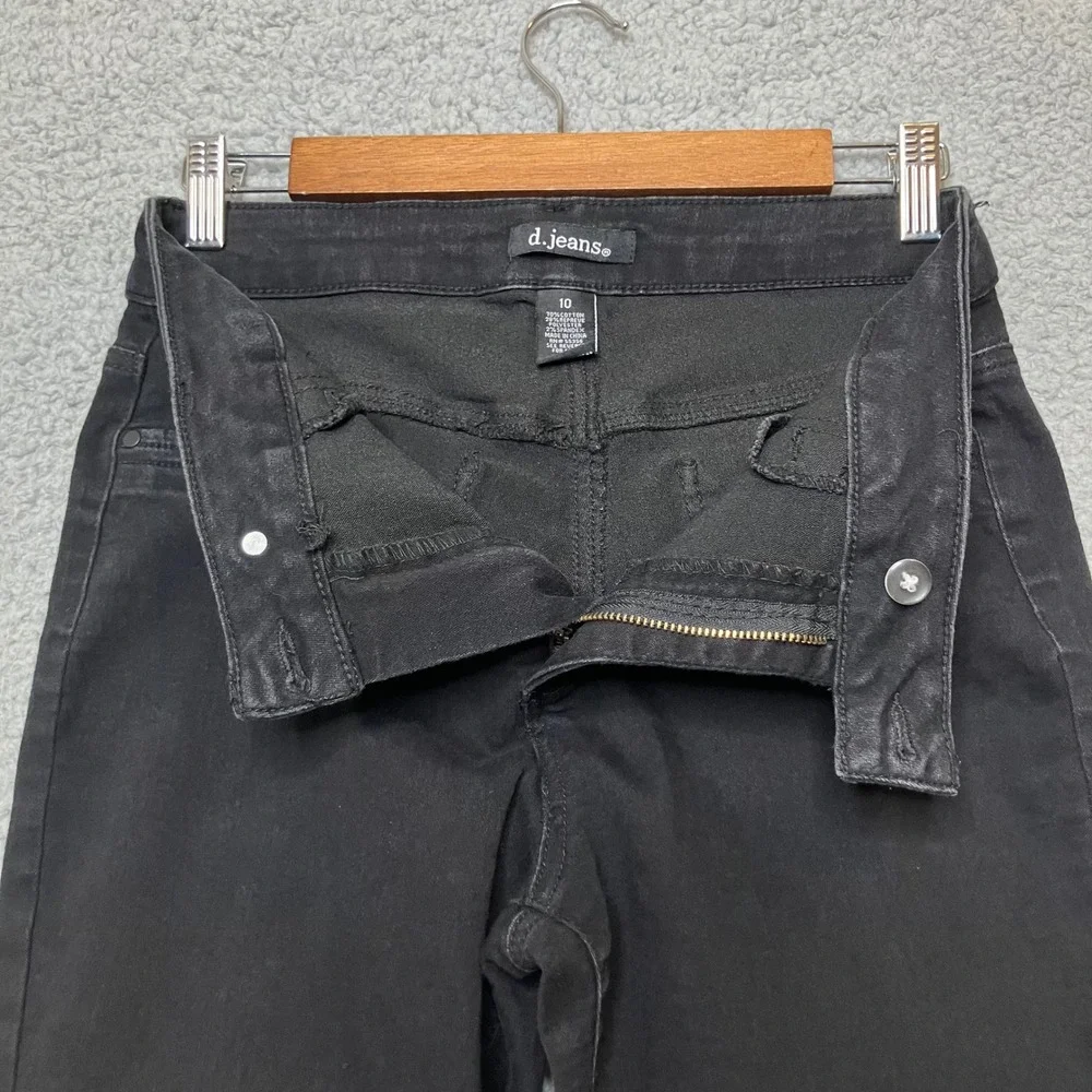 d.jeans High Rise Repreve Jeans Women 10 Black Denim Skinny Stretch Minimal‎